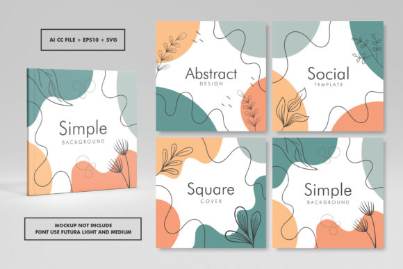 Abstract Trendy Square Cover Design 86: Graphics for Modern Branding
