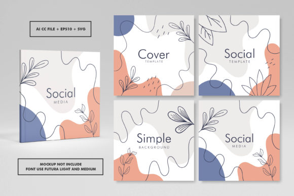 Abstract Trendy Square Cover Design 87