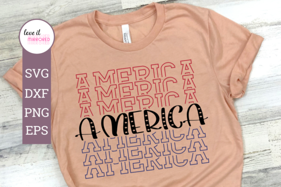 America Mirror Word Cut File: Graphics for Crafts