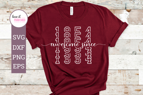 Awesome Since 1954 Mirror Word Graphics & Crafts