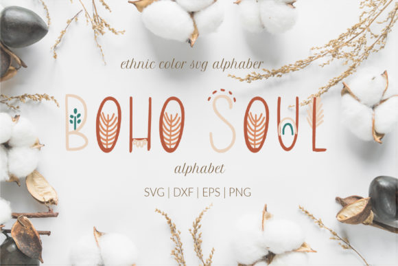 Boho Soul Alphabet Clipart: Graphics & Illustrations for Branding