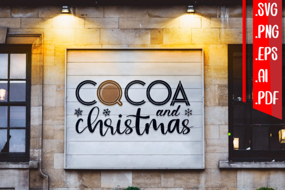 Cocoa and Christmas Embroidery Design