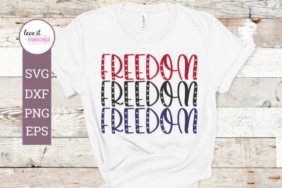 Freedom Mirror Word Cut File for Graphics and Crafts