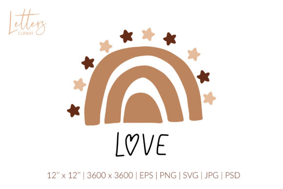 Love Phrase Svg. Boho Rainbow Svg
