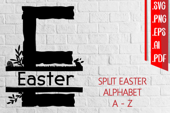 Split Easter Monogram Letters for Crafts and Graphics