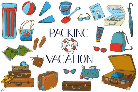 Travel Beach Clip Art: Graphics for Editorial Design
