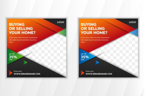Triangle Home Square Banner Shadow Graphics