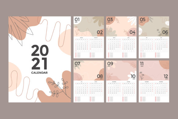 Wall Calendar 2021 Design: Graphics for Creative Projects